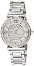 Michael Kors Catlin Silver Dial Silver Steel Strap Watch for Women - MK3355