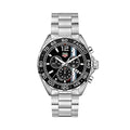 Tag Heuer Formula 1 Chronograph Black Dial Silver Steel Strap Watch for Men - CAZ101H.BA0842