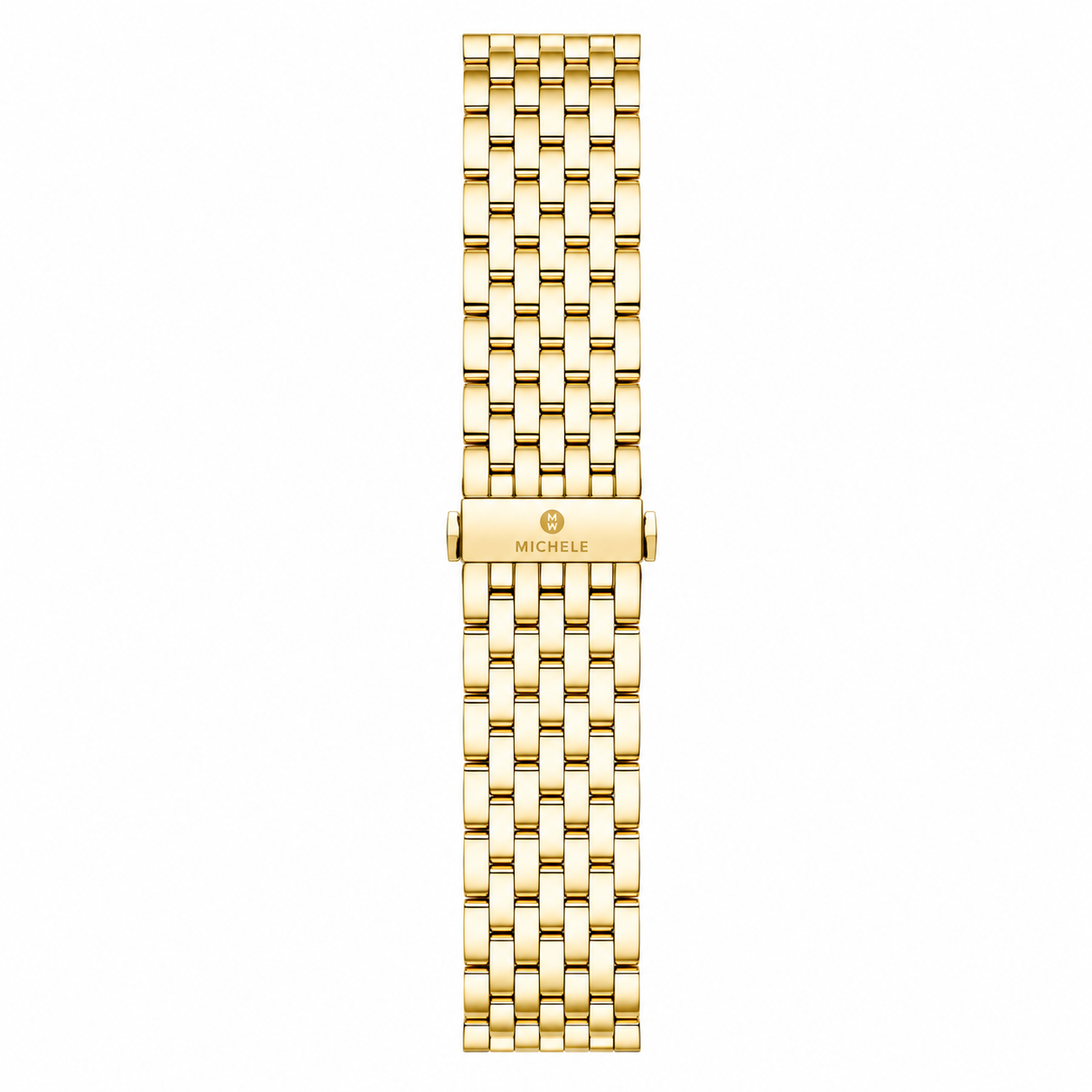 Michele Serein Mother of Pearl Dial Gold Steel Strap Watch for Women - MWW21B000031