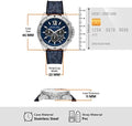 Michael Kors Brecken Chronograph Blue Dial Blue Rubber Strap Watch For Men - MK8923
