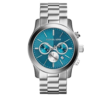 Michael Kors Runway Quartz Blue Dial Silver Steel Strap Watch For Women - MK5953