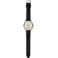 Emporio Armani Claudio Chronograph Silver Dial Black Leather Strap Watch For Men - AR11498