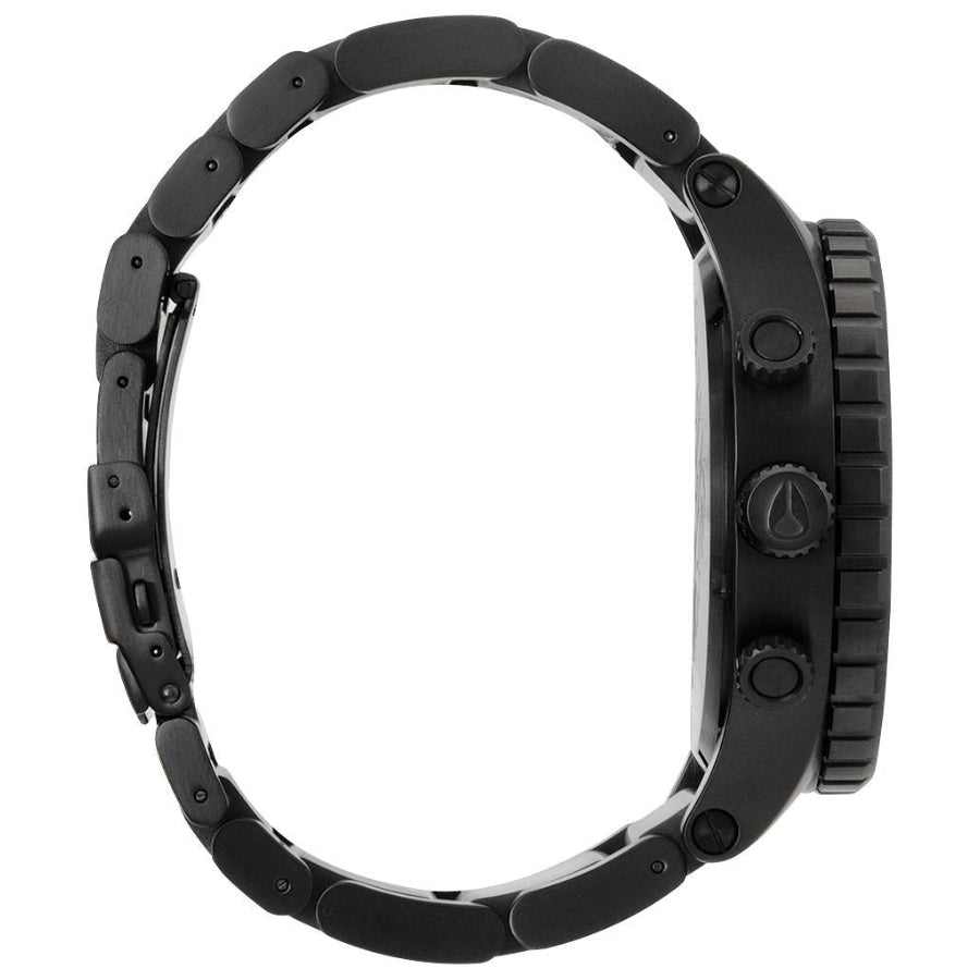 Nixon 51-30 Chrono Black Dial Black Steel Strap Watch for Men - A083-001