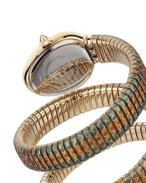 Just Cavalli Glam Snake Gold Dial Multicolor Steel Strap Watch for Women - JC1L163M0235
