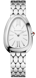 Bvlgari Serpenti Seduttori Quartz White Dial Silver Steel Strap Watch for Women - SERPENTI103141