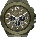 Michael Kors Lennox Chronograph Green Dial Green Steel Strap Watch For Men - MK9103