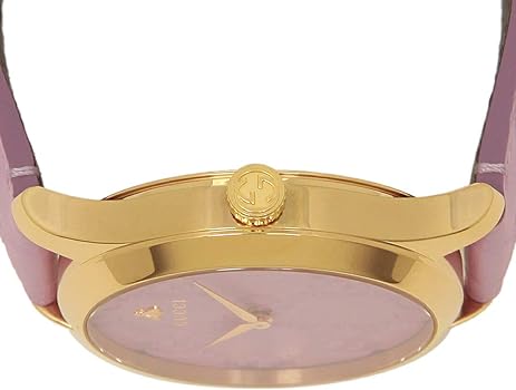Gucci G Timeless Quartz Lilac Dial Lilac Leather Strap Watch For Women - YA1264098