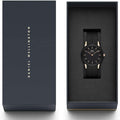 Daniel Wellington Iconic Round Case Motion Black Dial Rubber Strap Watch For Men - DW00100425