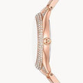 Michael Kors Sylvia Mother Of Pearl Dial Rose Gold Steel Strap Watch for Women - MK4656