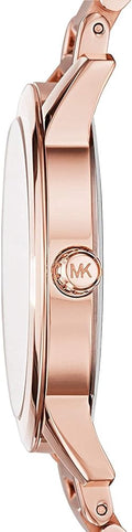 Michael Kors Hartman Rose Gold Dial Rose Gold Steel Strap Watch For Women - MK3491