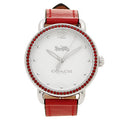 Coach Delancey White Dial Red Leather Strap Watch for Women - 14502878