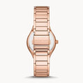 Michael Kors Sylvia Mother Of Pearl Dial Rose Gold Steel Strap Watch for Women - MK4656