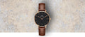 Daniel Wellington Petite St Mawes Black Dial Brown Leather Strap Watch For Women - DW00100169