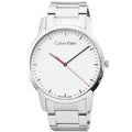 Calvin Klein City Quartz White Dial Silver Steel Strap Watch for Men - K2G2G1Z6
