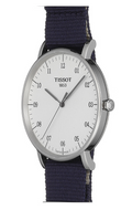 Tissot T Classic Everytime Large White Dial Blue NATO Strap Watch For Men - T109.610.17.037.00