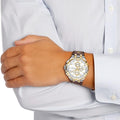 Maurice Lacroix Aikon Chronograph White Dial Brown Leather Strap Watch For Men - AI1018-PVY11-132-1