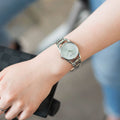 Calvin Klein Dainty Silver Dial Silver Steel Strap Watch for Women - K7L23146