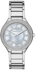 Michael Kors Kerry Mother of Pearl Dial Silver Stainless Steel Strap Watch for Women - MK3395