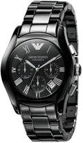 Emporio Armani Black Ceramic Dial Ceramic Strap Watch For Women - AR1401