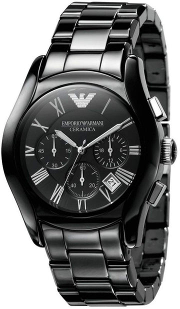 Emporio Armani Black Ceramic Dial Ceramic Strap Watch For Women - AR1401