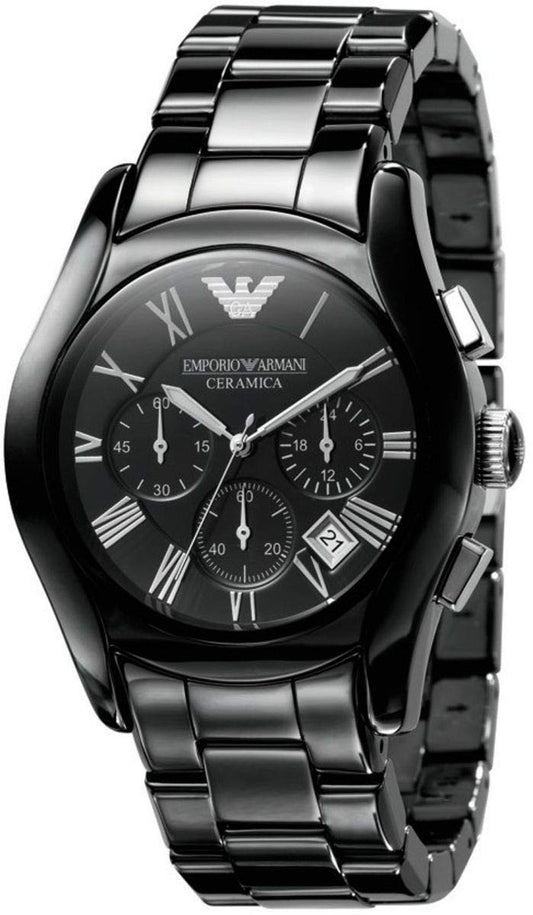 Emporio Armani Black Ceramic Dial Ceramic Strap Watch For Women - AR1401