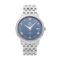 Omega De Ville Prestige Co-Axial Blue Dial Silver Steel Strap Watch for Men - 424.10.40.20.03.002