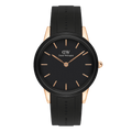 Daniel Wellington Iconic Motion Black Dial Rubber Strap Watch For Women - DW00100426