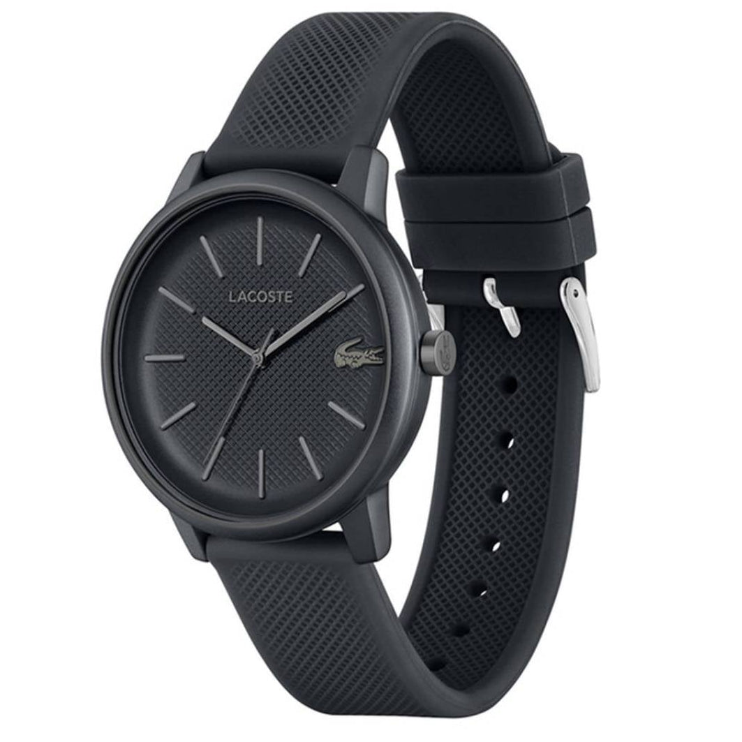 Lacoste 12.12 Move Gray Dial Gray Silicon Strap Watch for Men - 2011242