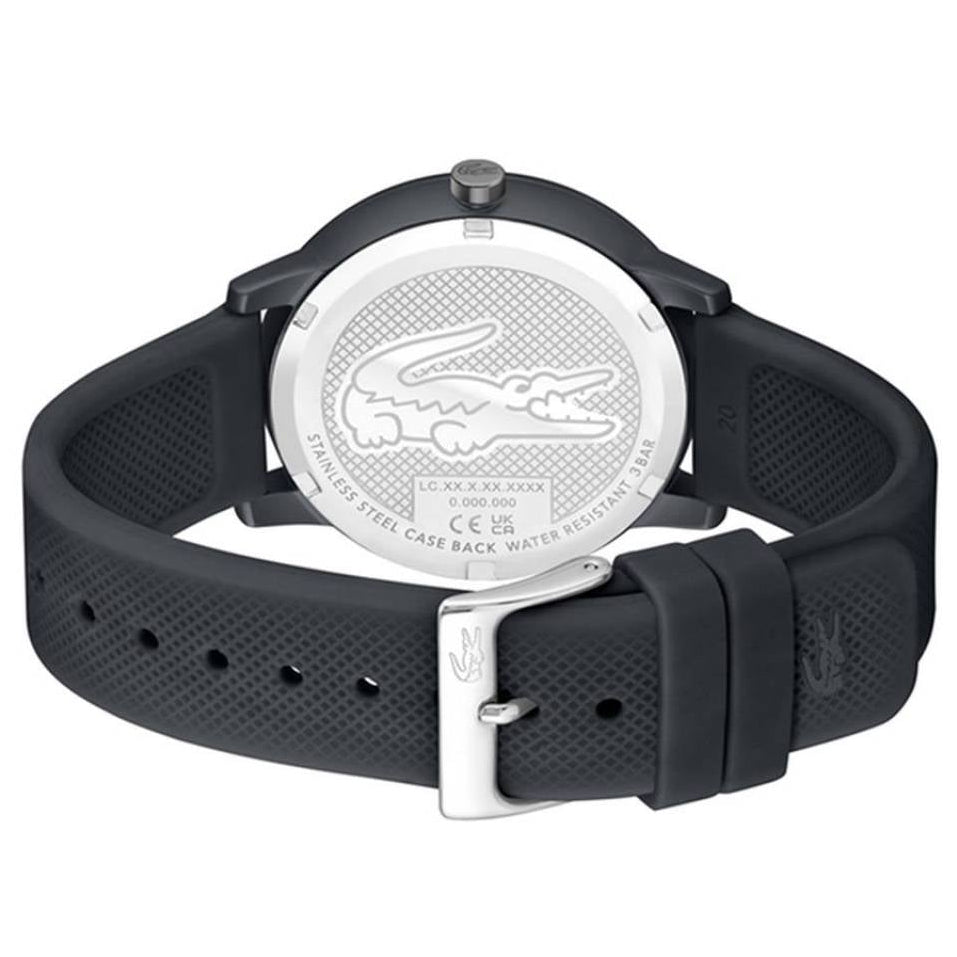 Lacoste 12.12 Move Gray Dial Gray Silicon Strap Watch for Men - 2011242