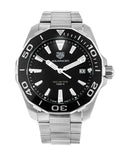 Tag Heuer Aquaracer Black Dial Silver Steel Strap Watch for Men - WAY111A.BA0928