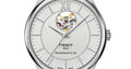 Tissot T Classic Tradition Powermatic 80 Open Heart Silver Dial Brown Leather Strap Watch for Men - T063.907.16.038.00