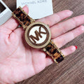 Michael Kors Parker Chronograph Gold Dial Two Tone Steel Strap Watch for Women - MK6109