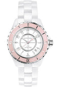 Chanel J12 Quartz Diamonds Ceramic White Dial White Steel Strap Watch for Women - J12 H4466