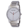Calvin Klein City Quartz White Dial Silver Steel Strap Watch for Men - K2G2G1Z6