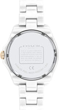 Coach Preston Mother of Pearl White Dial White Steel Strap Watch for Women - 14503662