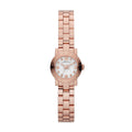 Marc Jacobs Amy White Dial Rose Gold Steel Strap Watch for Women - MBM3227