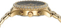 Michael Kors Berkley Chronograph Black Dial Gold Steel Strap Watch For Women - MK7414