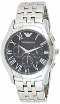 Emporio Armani Classic Chronograph Black Dial Silver Steel Strap Watch For Men - AR1786