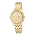 Fossil Neutra Chronograph Gold Dial Gold Steel Strap Watch for Women - ES5219