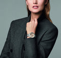 Hugo Boss Hera Chronograph Silver Dial Two Tone Steel Strap Watch for Women - 1502446
