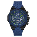 Guess Formula Multifunction Blue Dial Blue Silicone Strap Watch For Men - GW0579G3