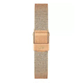 Daniel Wellington Petite Pressed Melrose Black Dial Rose Gold Mesh Strap Watch For Women - DW00100440