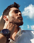Maserati SFIDA Black Dial Black Rubber Strap Watch For Men - R8851123004