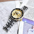 Seiko 5 Sports GMT Automatic 70th Anniversary Taiwan Limited Edition Gold Dial Silver Steel Strap Watch For Men - SSK044K1