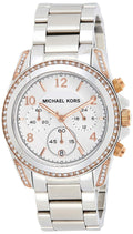Michael Kors Blair Chronograph Silver Dial Silver Steel Strap Watch for Women - MK5459
