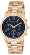 Michael Kors Runway Iridescent Dial Rose Gold Steel Strap Watch for Women - MK5940