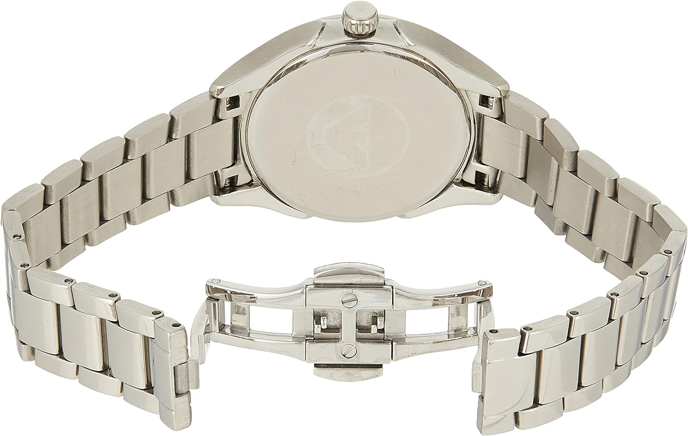 Emporio Armani Valeria Quartz Mother of Pearl Dial Silver Steel Strap Watch For Women - AR11030