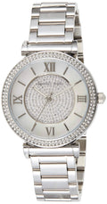 Michael Kors Catlin Silver Dial Silver Steel Strap Watch for Women - MK3355