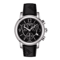 Tissot Dressport Chronograph Black Dial Black Leather Strap Watch for Women - T050.217.17.057.00