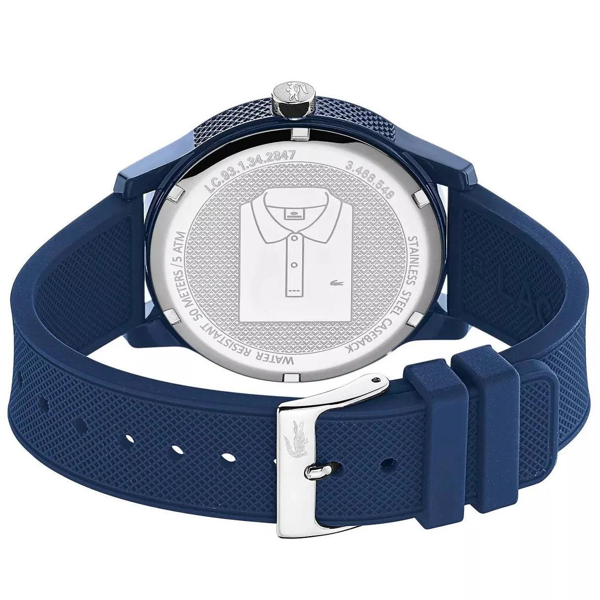 Lacoste 12.12 Blue Dial Blue Silicon Strap Watch for Men - 2010987
